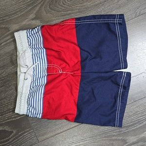 Red white and blue swim trunks size 5 boys
